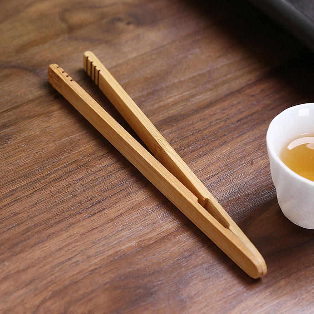 Bamboo Wood Wooden Food Toast Salad Tongs Toaster Bacon Sugar Ice Tea Tong Tea Clips Teaware For Kitchen