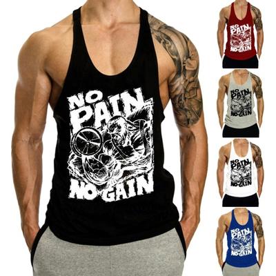 Herren-Sommerweste, ärmellos, Slim-Fit, Hip-Hop, Briefdruck, weich, dehnbar, U-Ausschnitt, Schweißabsorption, lässig, Fitness, Fitnessstudio, Herren-Tanktop