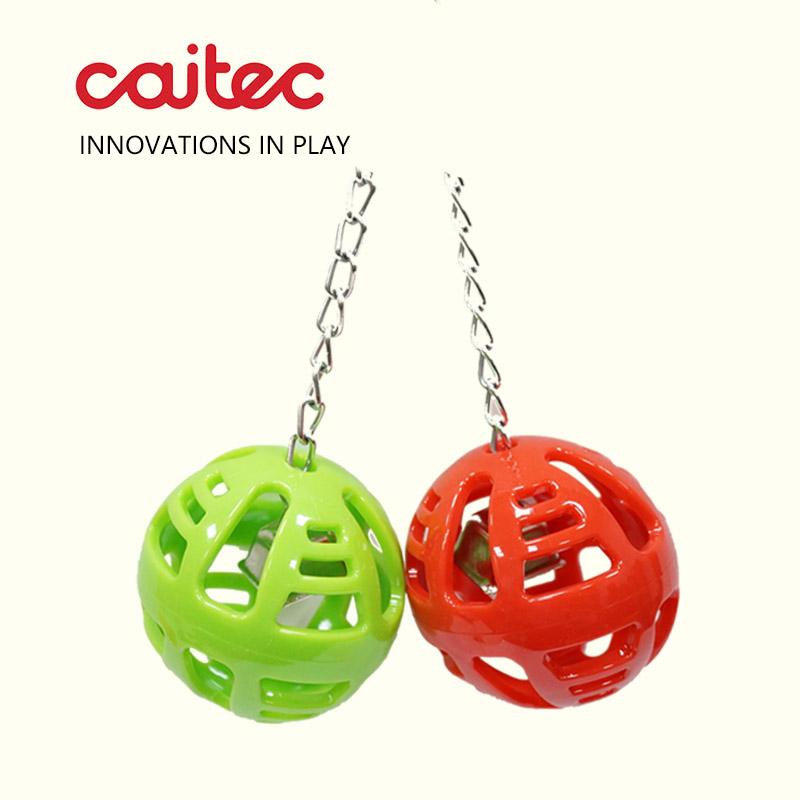 Caitec Bird Toys Soft Foraging Ball with Bell Bite Resistant Foraging Bird Toy for Small or Medium Parrots