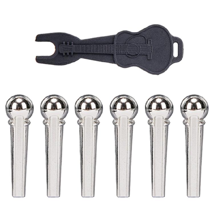 Acoustic Guitar Bridge Pins with Bridge Pin Puller Set String Nail Remover Extractor Tool Guitar Accessories Enduring