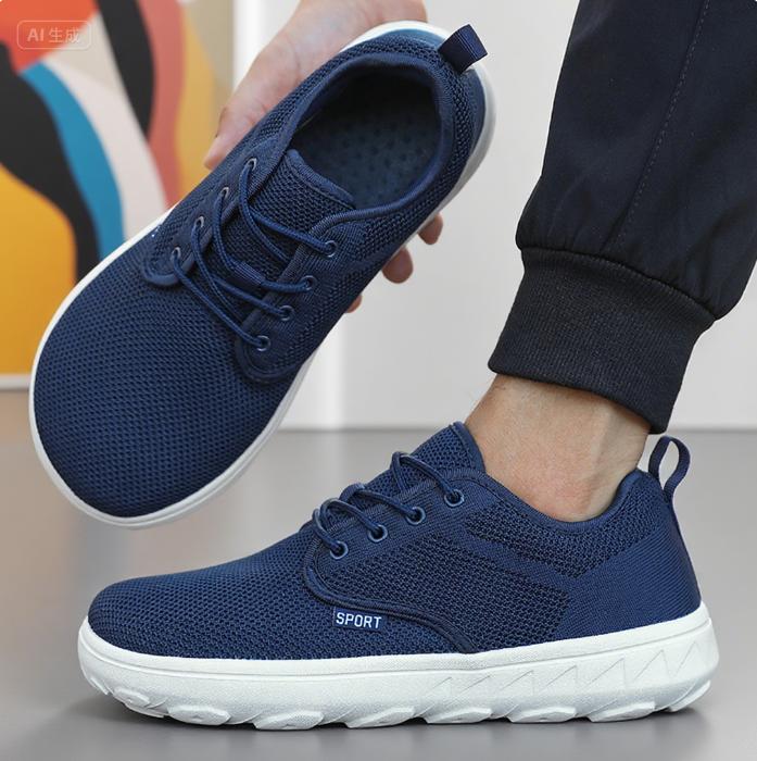 

Men Summer Sports Sneakers Breathable Comfortable Mesh Fashion Flat Men s Big Foot Walking Shoe Wide Toe Minimalit Bottom Outdoor Running 36
