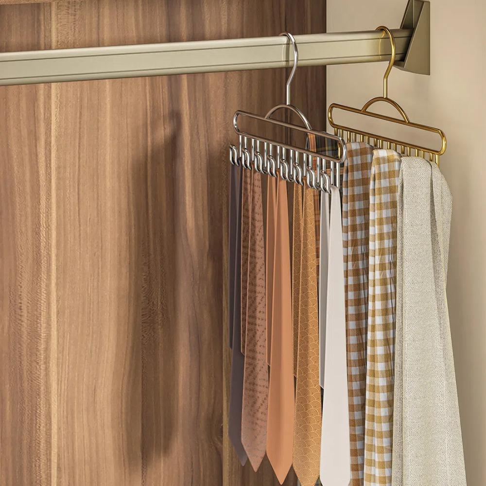 8 Hooks Underwear Storage Hangers Non Slip Space Saving Tie Hats Organizer Rack Metal Wardrobe Clothing Storage Bra Hanger Home