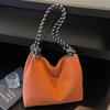 New Simple Casual Shoulder Bag Women's Fashion Pleated Slack Handbag Large Capacity Personalized Broadband Tote Bag