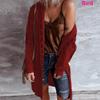 Elegant Vintage Casual Hooded Women Cardigan Overcoat Coat Sweater Long Sleeve Female Autumn Winter Sweaters