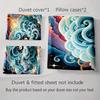 Swirling cloud clock Bedding Duvet cover sets Duvet covers Pillowcases gifts (1 * Duvet Cover 2 * Pillowcases, without duvet insert)