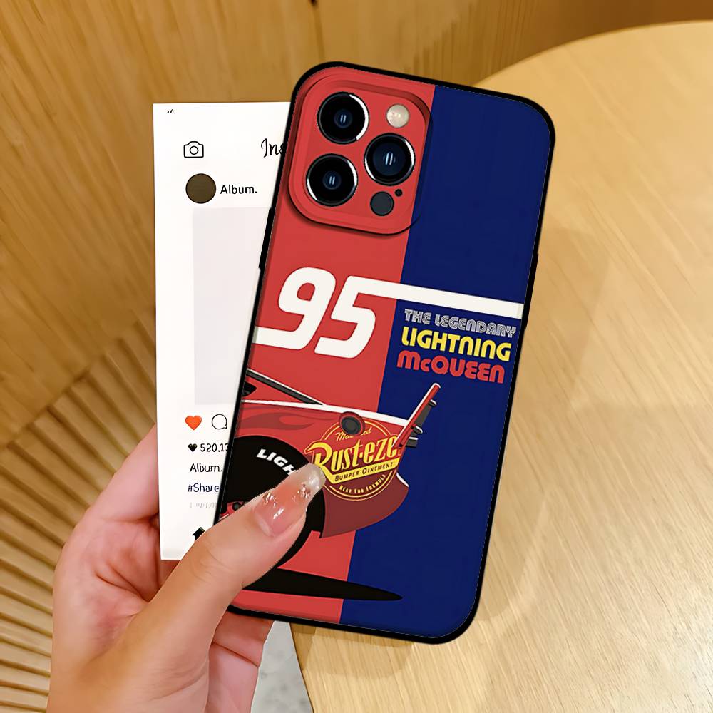 L-Light-ning M-McQueens Phone Case Black That Fits For IPhone 17,16,15,11,13,14 Pro Max,Plus,X,Xr,Xs Max,13Mini