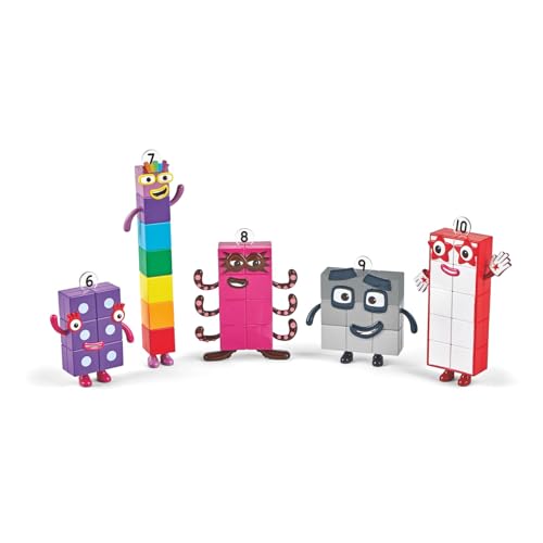 Numberblocks Friends Six To Ten Numberblocks Character Figures, 5-Piece Set, Ages 3 and Up, 95357, Authentic