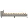 Bed Frame without Mattress Light Grey 140 x 190 cm Velvet