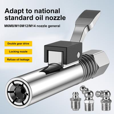 Grease Gun Coupler 12000 PSI NPTI/8 Oil Injection Nozzles Nozzle Oil Pump Car Syringe Lubricant Tip Repair