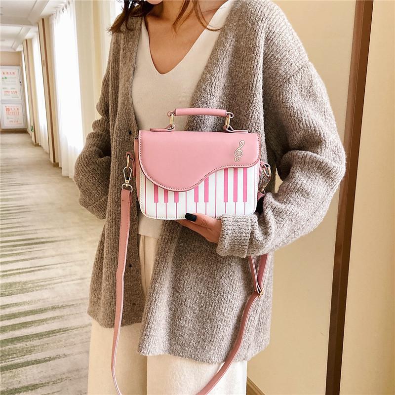 Korean Piano Design Women Shoulder Bags PU Leather Messenger Bag Handbag Fashion Corssbody Bag Pocket Coin Purse Package