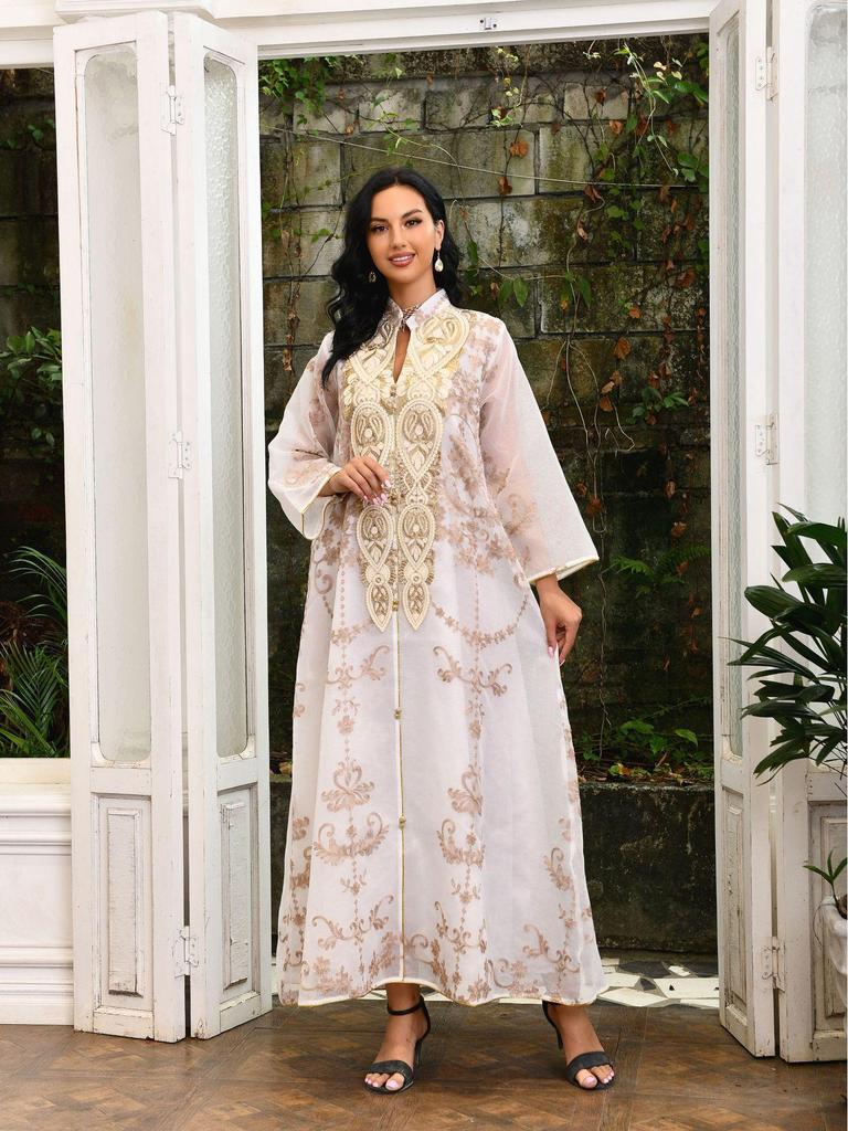 European & American Style Women's Arabian Evening Dress - Dubai Fashion Robe