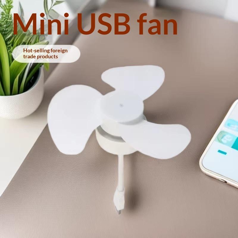 1 stk Mini Bærbar Køleventilator USB Fleksibel Ventilator USB-drevet til Powerbank Laptop PC AC Oplader