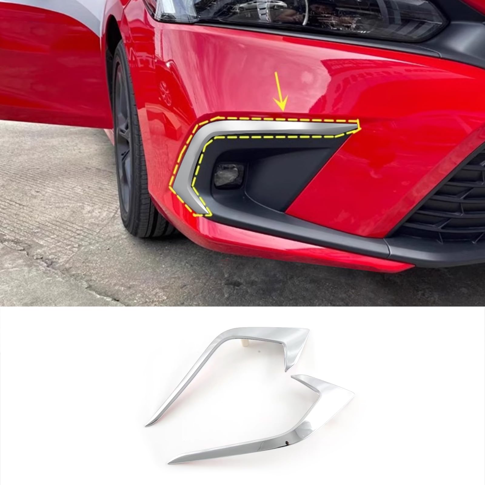 

ZUNEIGUNG Совместимо с Civic 11-го поколения типа FL Передняя противотуманная фара Противотуманная фара Накладка Рамка Аксессуар Накладка Послепродажный CIVIC 11-го поколения FL