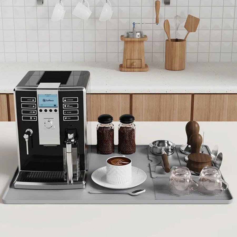 Home Coffee Machine Table Mat Anti Slip Silicone Waterproof Matdrainage Device Coffee Shop Desktop Powder Pressing Accessories