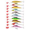 10PCS 11cm/9.5g Three Anchor Hook Simulated Fish Bait Sequin Hard Bait