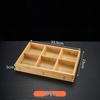 6-Compartment Wooden Serving Platter