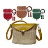 DIY PU Leather Bag Knitting Set Bag Strap Bag Lock Flap Cover Bag Bottom Leather Bag Making Accessories for Shoulder Bag