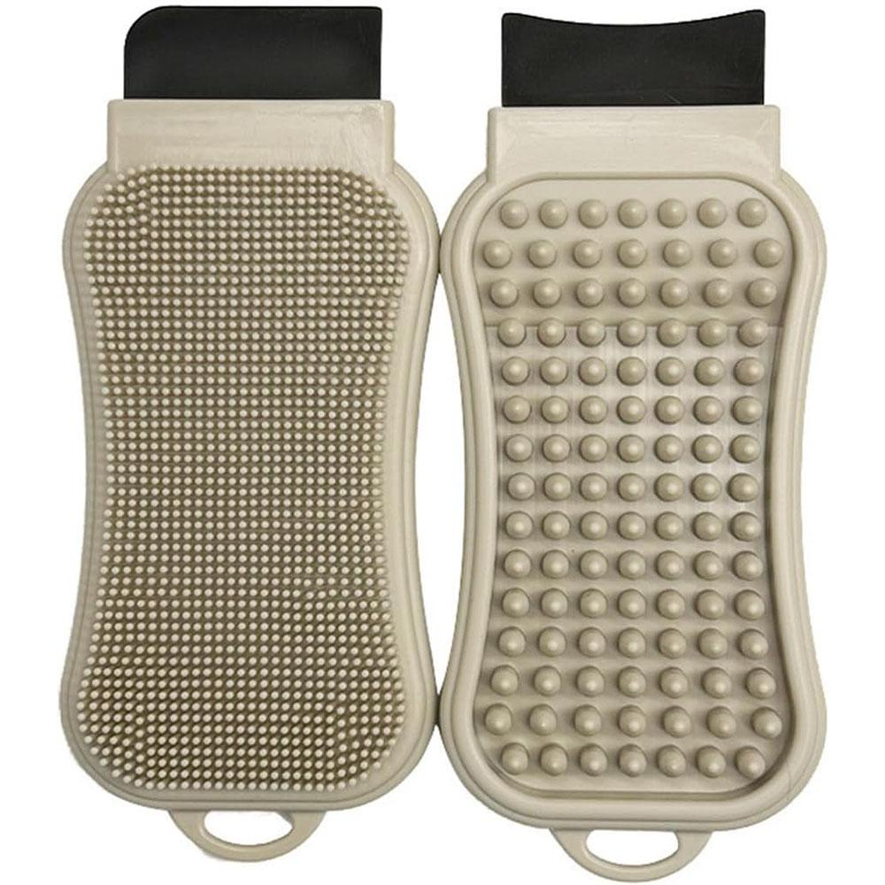 Double Sided Kitchen Cleaning Brush,Anti Slip  Heat-Resistant for Hot Bowl Handling, Fruits Vegetables Cleaning and Peeling