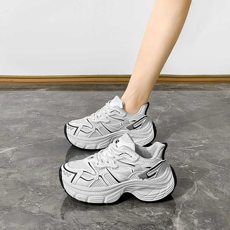 Fashion Thick Sole Height Up Boot Tennis For Women Gym Walking Loafers Shoes Woman Fitness Sneakers Sport Cuddly Ternis Fat Boty