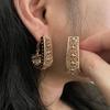 Kinel Big Size Vintage Dangle Earrings For Women Rose Gold Color Bride Wedding Fine Jewelry Long Dangle Earrings