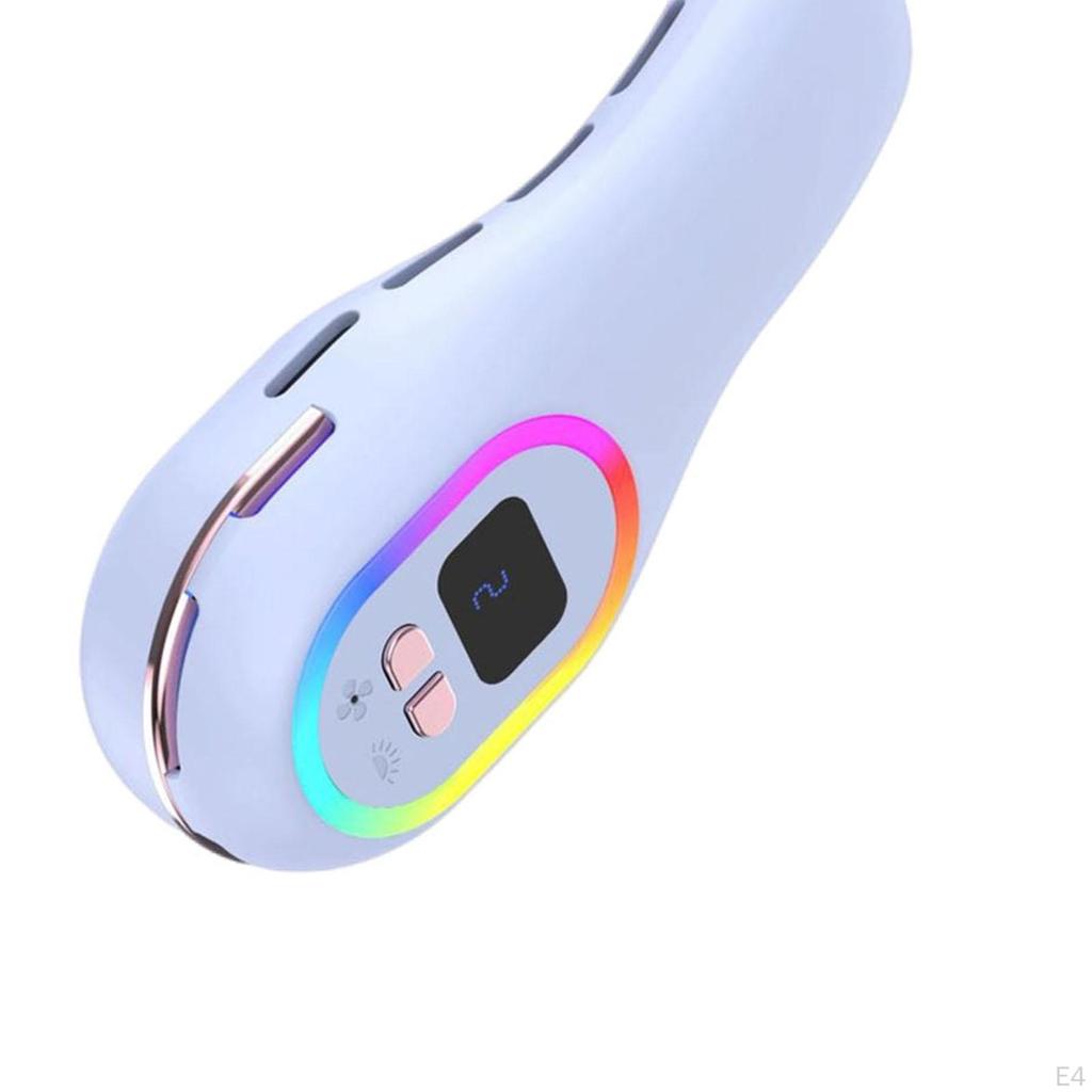 Neck Fan Handsfree,Low Noise LED Display Personal Cooling for Men Women Outdoor Indoor