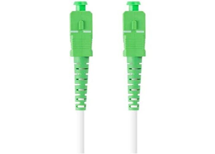 Câble Fibre Optique - LANBERG - SC/APC - 5m - Haute Vitesse - LSZH Blanc