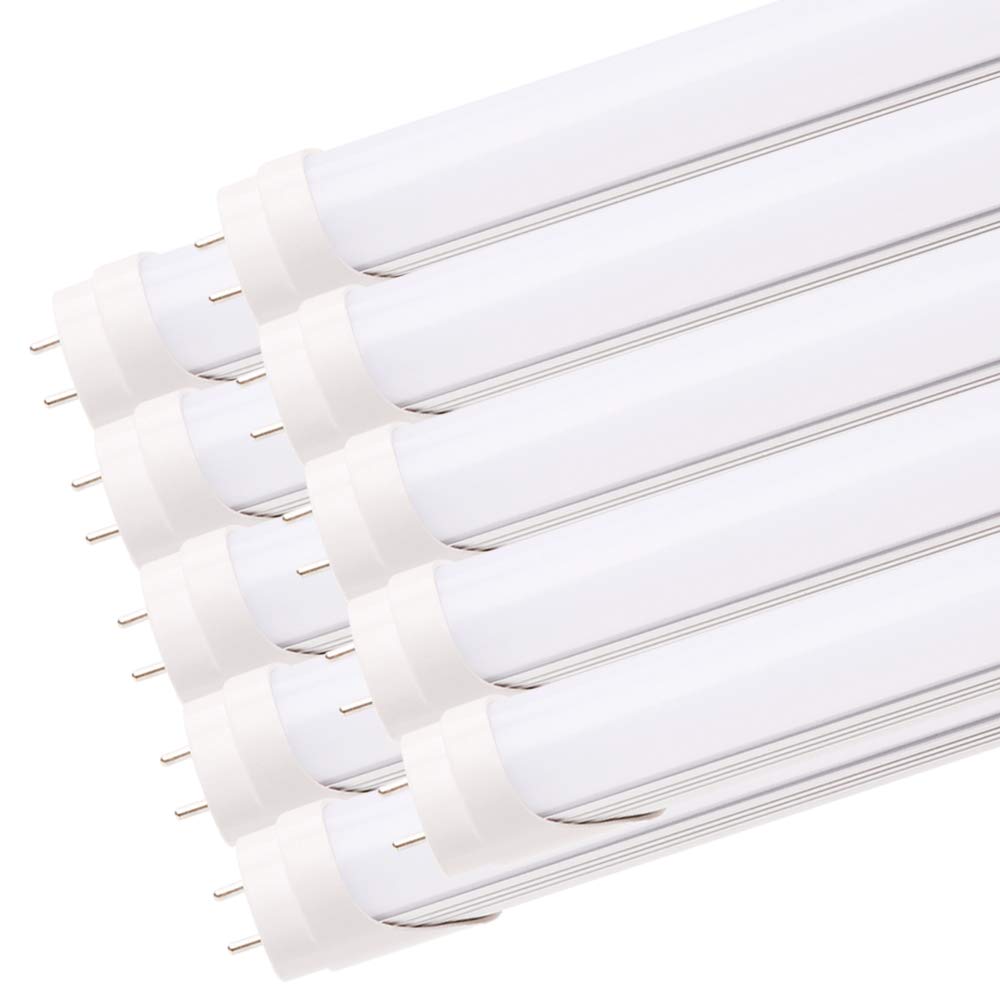 

40W LED Fluorescent Light Bulb, 2600lm, 18W Power Consumption, 5000K Daylight White, T8 Straight Tube, 120cm x 1198mm, G13 Base, No Glow-Type