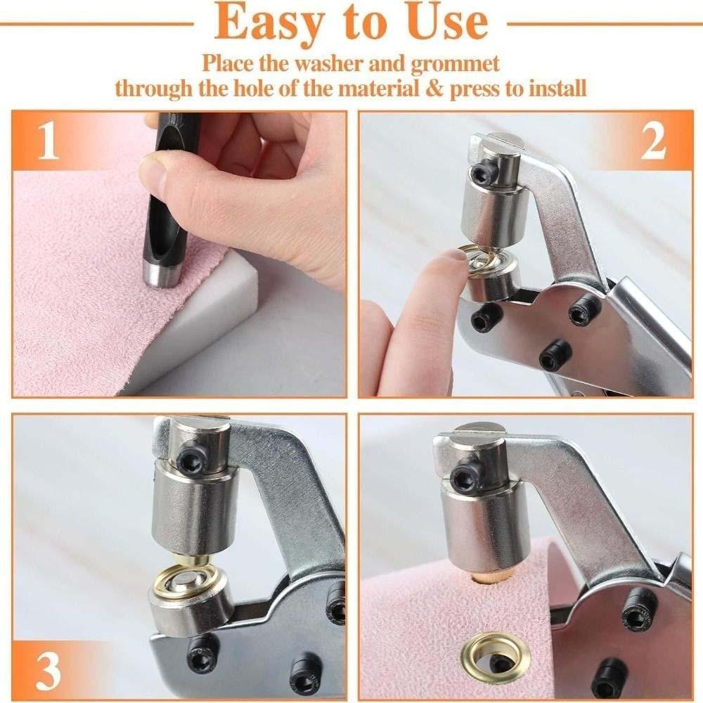 With Grommets Eyelet Setter Hand Press Hole Punch Pliers Lightweight Manual Puncher Nylon