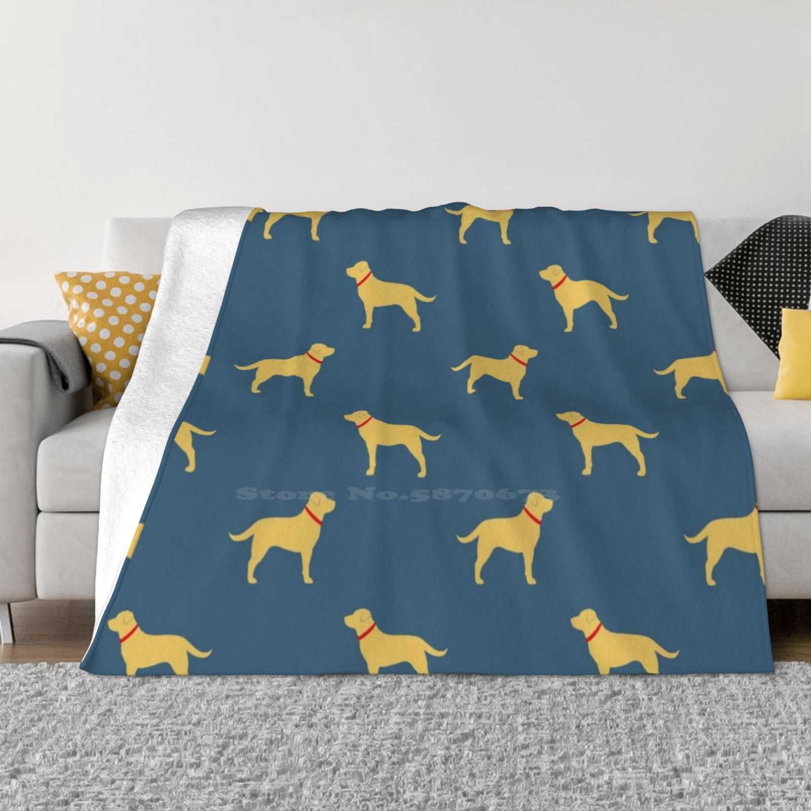 Yellow Labrador Retriever Dog Silhouette ( S ) Top Quality Comfortable Bed Sofa Soft Blanket Dogs Animals Pets Silhouette 30x40in