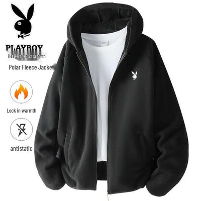 Men's Hooded Fleece Lined Winter Jacket