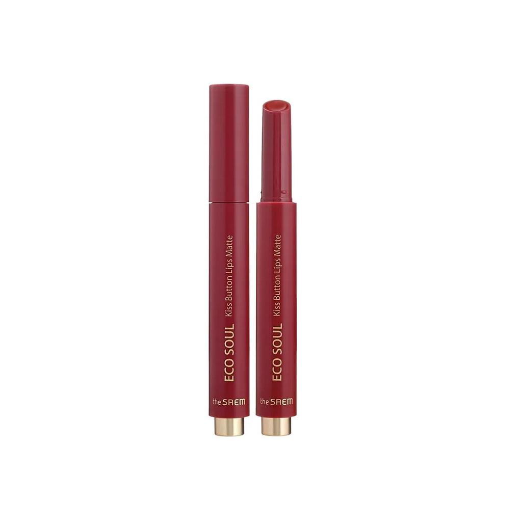 THE SAEM Eco Soul Kiss Button Lips Matte  2g/0.07oz (5 Color Options)