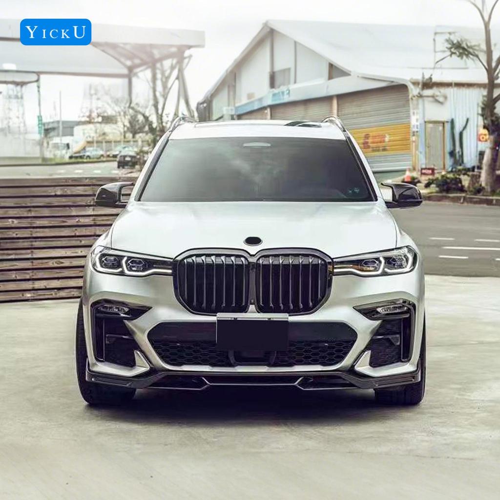 Compatible with BMW X7: Carbon Fiber FD Style Front Lip Splitter, Rear Lip Corner Covers, Side Skirts, Roof Spoiler, Diffuser (2019-2022)