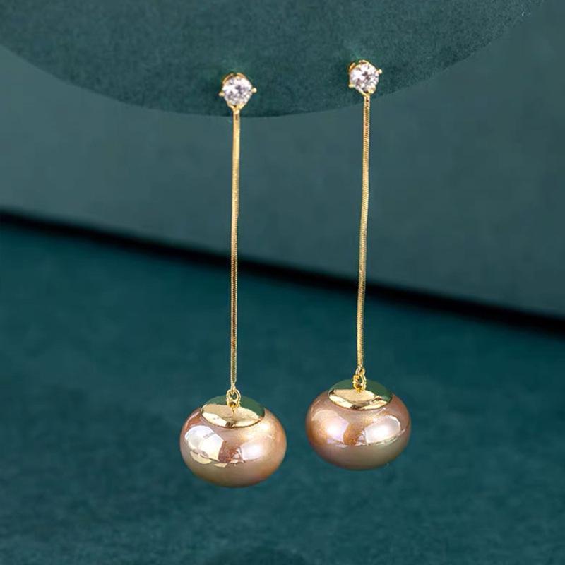 Koreanische S925 Sterlingsilber Perlenstecker - Trendiges und Elegantes Design