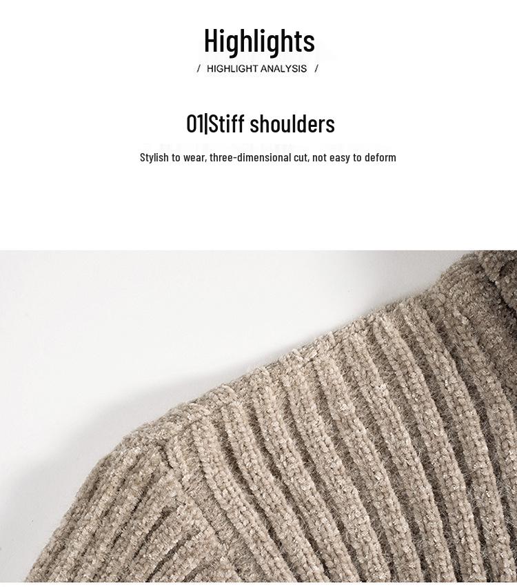 2025 Men's Autumn/Winter Thick High-neck Knit Sweater - Fashionable Casual Long-sleeved Base Layer for Middle-aged Men