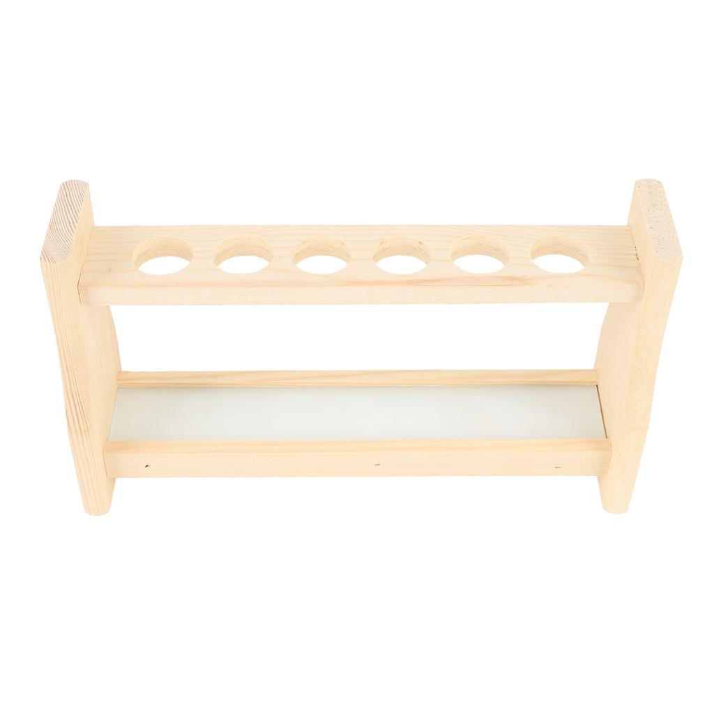 Suport din lemn pentru eprubete 6 orificii Suport pentru eprubete din sticlă pentru plante, experimente științifice, decorațiune Ha