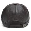 Anmida Leather Genuine Cold Plain [ANMIDA] Autumn/Winter Cap, Men's Hat, Women's Cap, Leather, Protection, Simple,