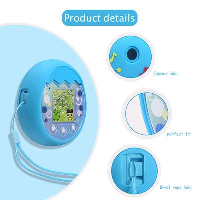 Silikon-Schutzhülle für Tamagotchi Pix mit Lanyard Elektronischer Haustier-Maschinenschutz Kratzfest für Tamagotchi Pix
