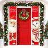 Merry Christmas Door Banner Decoration 2026 Christmas Decor for Home Xmas Hanging Ornaments Navidad Noel Gifts New Year 2026