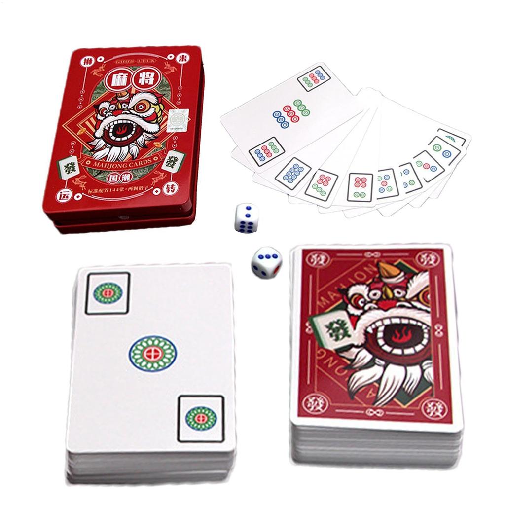 Mahjong Playing Card Large Print Playing Mahjong Card Set Small Size Classic Board Games For Family Activities Friends