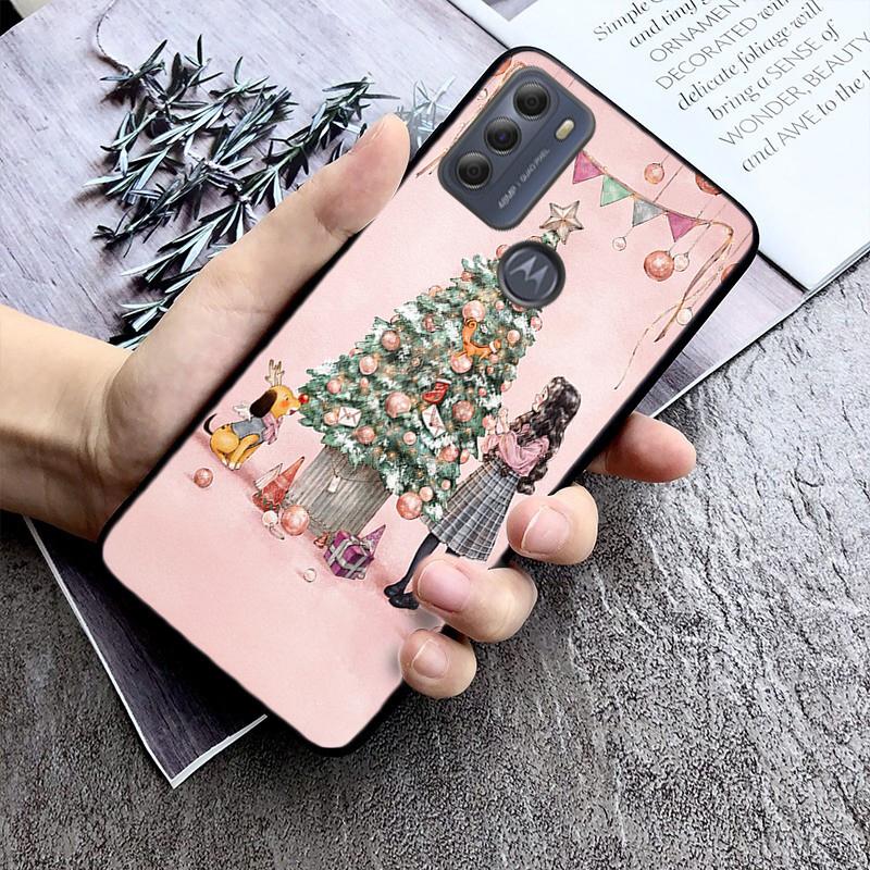 Etui na telefon dla dziewczynki z motywem świątecznym do Moto G84 G23 G24 G31 G32 G41 G51 G52 G53 G54 G71 G82 G42 G62 G200 G Play G Stylus