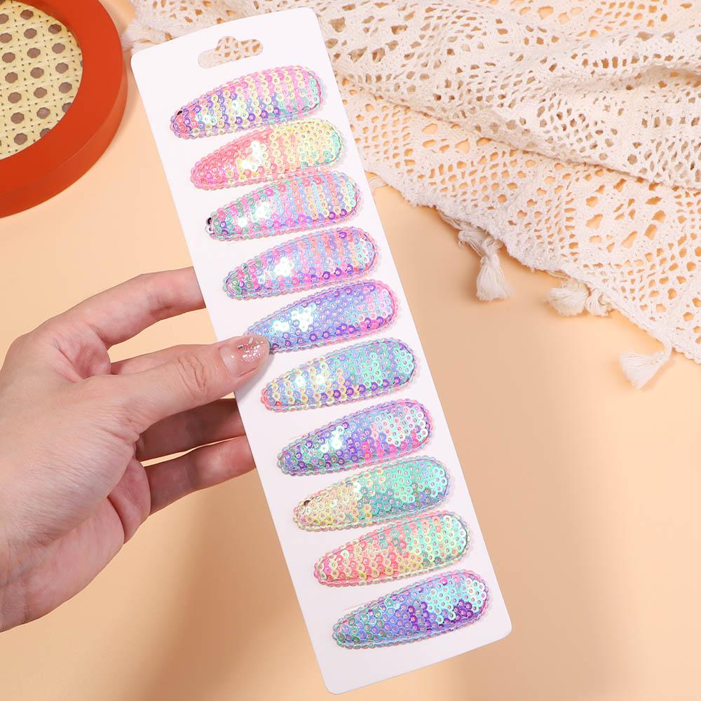 

10 шт./набор Корейские градиентные пайетки Металлические заколки для волос для детей девочек Ручной работы Заколки-невидимки Заколки-клипсы Заколки Головные уборы Аксессуары для волос