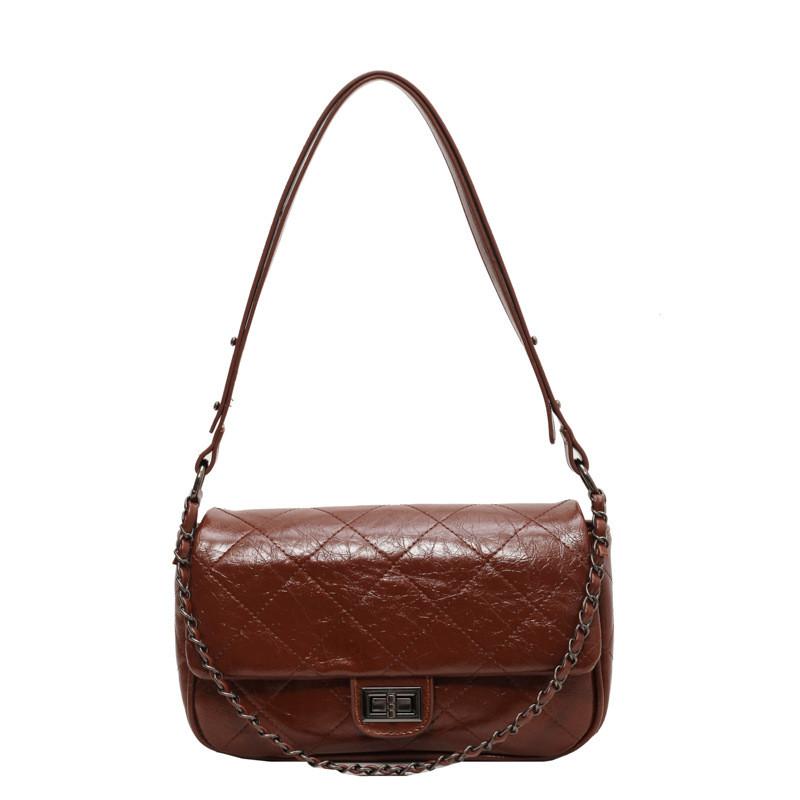 IELGY Fashion Trend All-Match Diamond Chain Bag Exquisite One-Shoulder Messenger Underarm Bag