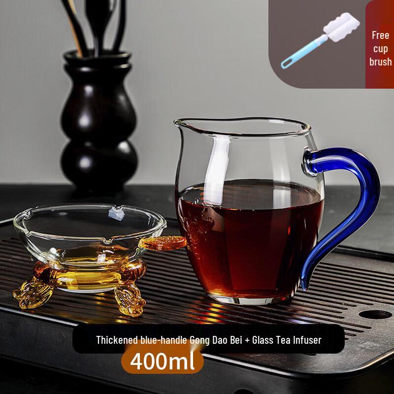 Heat-Resistant Glass Tea Serving Pitcher with Strainer