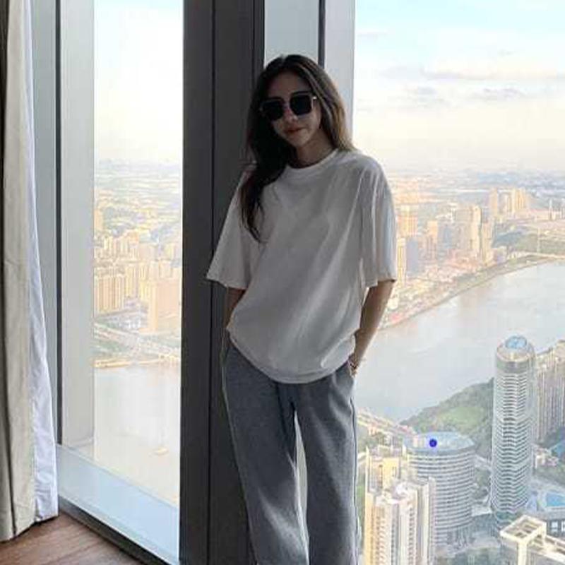 Woman T-Shirts Fashion Oversize Female 2026 Summer Hip Hop Lady Clothing Short Sleeve Tees