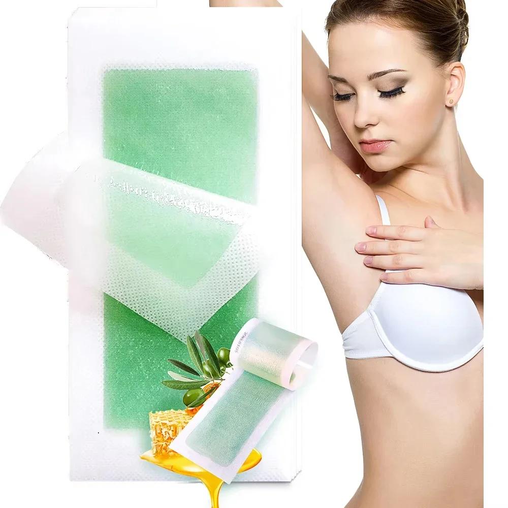 33 Pcs Depilatory Wax Strips Hair Removal Wax Paper Cold Wax Strips Paper For Face Neck Arm Leg Body Beauty Tools