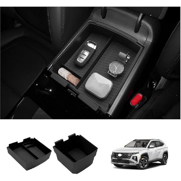 Center Console Organizer Compatible With 2025 2026 Hyundai Tucson SEL/SE Armrest Storage Box Armrest Console Organizer 2025 Tucson Accessories (ONLY