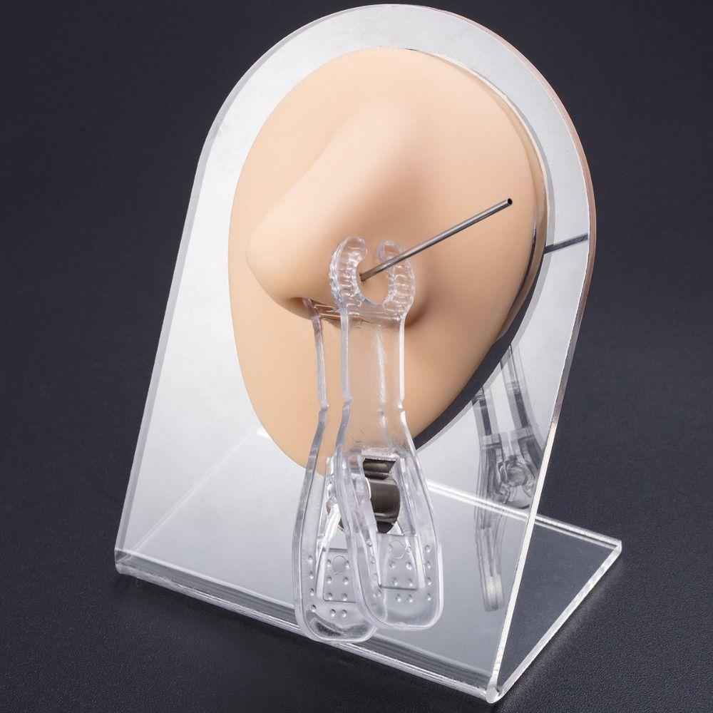 Acryl-Piercing-Klemme, geschlossener Ring, Nadelrohr, Einweg-Profi-Werkzeug, offene Dreieckspinzette