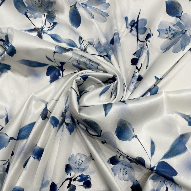 19mm 108cm Pure Silk Fabric Printed Silk Mulberry Fabric Flower Print