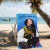 Customizable personalized beach towels Billie Eilish themed designs.Suitable for the beach, yoga, sports;ideal as beach accessories