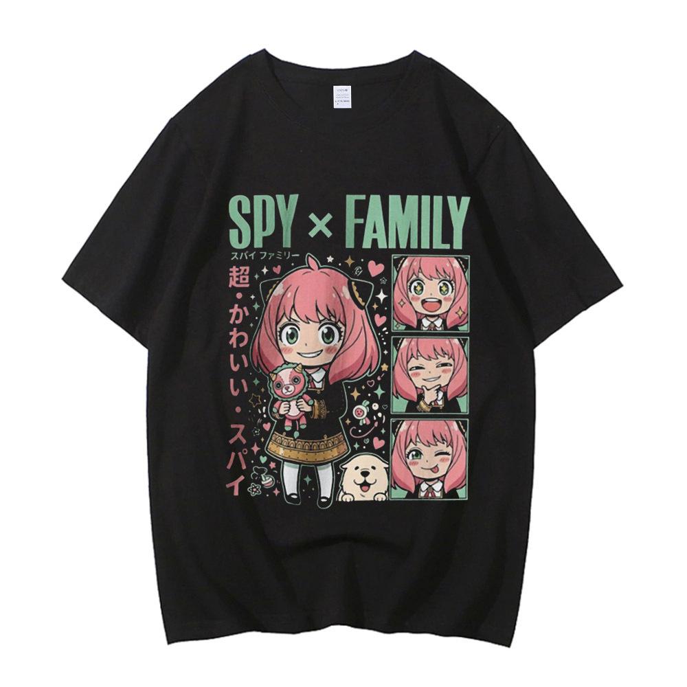Spy x Family cotton tshirt men Digital Y2k anime Gothic Trendy University shirt Graphic Pastel Trendy Comfortable Gothic 2